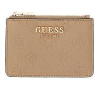 GUESS Tarjetero Ella Logo SLG Credit Card Case Beige Logo marrón Topo