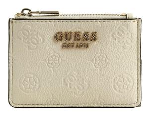 GUESS Tarjetero Ella Logo SLG Credit Card Case Stone Logo Crema