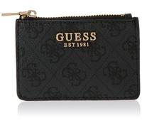 GUESS Tarjetero Laurel II SLG Card Case Coal Logo Gris Oscuro