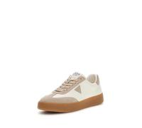 GUESS Tenis con cordones y bloques de color para hombre, Blanco Beige, 46 EU