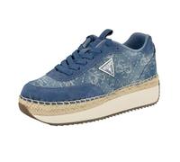 Guess Tenis Stefen para Mujer, Logotipo de Mezclilla Azul Medio 421, 5.5 UK