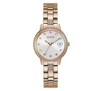 Guess Three of Hearts cuarzo esfera blanca correa de acero reloj para mujer G...