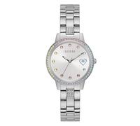Guess Three of Hearts GW0657L1 - Reloj de Pulsera para Mujer (3 Bares, 34 mm, Correa de Acero Inoxidable Plateado)