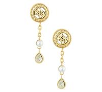 Guess Tiny Pearly Yellow Gold - Pendientes de gota para mujer, acero inoxidable de alta calidad, diseños de alta resistencia al deslustre, UBE05521YG