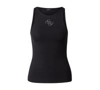 GUESS Top 'Guendalina' negro / plata Mujer GUESS XS negro / plata