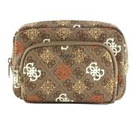 GUESS Travel Case Double Zip Brown Multi
