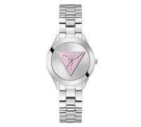Guess Tri - Reloj para Mujer (Acero Inoxidable), Plata, Clásico