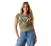 GUESS Triangle Palm Print Short Sleeve T-Shirt S
