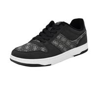 Guess Tenis Tryon para Hombre, Logotipo Negro/Plateado Multi 003, 43 EU