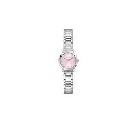 Guess US Women's Silver-Tone and Pink Analog Watch