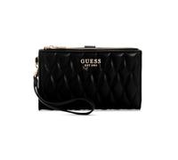 Guess Valla - Cartera organizadora con Doble Cremallera, Color Negro