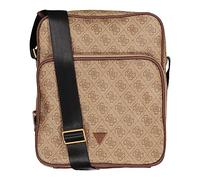 Guess Vezzola Smart 4G-Logo, Bolsa de Hombro Men's, Beige/Brown, 25x30x7 cm