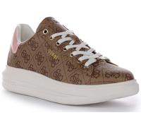 GUESS Vibo 4G Logo Moda Mujeres Zapatillas Marrón Rosa Talla 3-8