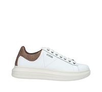 GUESS VIBO, Sneaker Hombre, Beige Beige Blanco, 44 EU