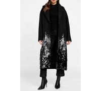 GUESS Vicky Single Breast Sequins Jet Black Talla: 46 | Abrigos con Cierre de Botón Outlet | Mujer | Negro
