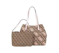 GUESS Vikky Tote, Bag Women, Logotipo de café con Leche/Rosa pálida, One Size