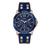 Guess W0366G4 - Reloj de pulsera para hombre, color azul / rosa oro
