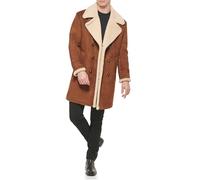 GUESS Warm Faux Shearling Coat Chaqueta, Marrón, Small para Hombre