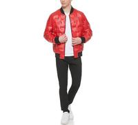 GUESS Warm Rain Resistant Jacket Chaqueta Bomber, Rojo, Large para Hombre