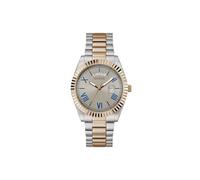 GUESS Reloj analógico 'CONNOISSEUR' dorado / gris plateado, Talla One Size