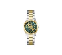 GUESS Reloj de pulsera GT Annette GW0861L4 para mujer, acero inoxidable, bicolor, verde, Moderno