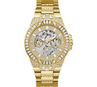 GUESS Watches Gents Dynasty Reloj para Hombre Analógico de Cuarzo con Brazalete de Acero Inoxidable bañado en Oro GW0516G2