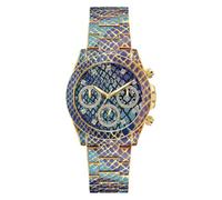 GUESS Reloj analógico de acero inoxidable con esfera multicolor para mujer-Gw0752L1, color de la correa: multicolor, moderno, Multicolor., Moderno