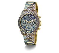 GUESS Reloj analógico de acero inoxidable con esfera multicolor para mujer-Gw0752L1, color de la correa: multicolor, moderno, Multicolor., Moderno