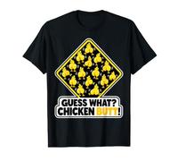 Guess What Chicken Butt Funny Chicken Humor Chicken Meme Camiseta gráfica económica