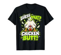 Guess What Chicken Butt Funny Chicken Humor Chicken Meme Camiseta gráfica económica
