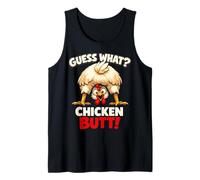 Guess What Chicken Butt Funny Chicken Men Women Kids Camiseta sin Mangas