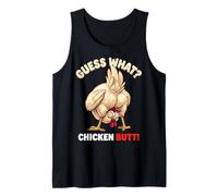 Guess What Chicken Butt Funny Chicken Men Women Kids Camiseta sin Mangas