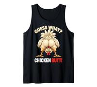 Guess What Chicken Butt Funny Chicken Men Women Kids Camiseta sin Mangas