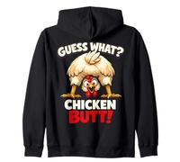 Guess What Chicken Butt Funny Chicken Men Women Kids Sudadera con Capucha