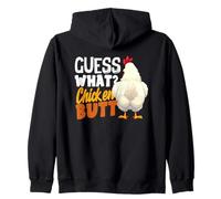 Guess What Chicken Butt Funny Retro Humor Broma Niños Sudadera con Capucha