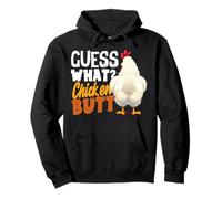 Guess What Chicken Butt Funny Retro Humor Broma Niños Sudadera con Capucha