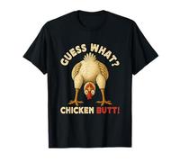 Guess What Chicken Butt Meme Funny Chicken Farmer Camiseta