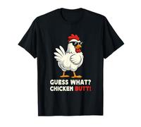 Guess What Chicken Butt Meme Funny Chicken Farmer Camiseta