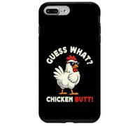 Guess What Chicken Butt Meme Funny Chicken Farmer Carcasa para iPhone 7 Plus/8 Plus