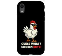Guess What Chicken Butt Meme Funny Chicken Farmer Carcasa para iPhone XR