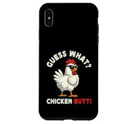 Guess What Chicken Butt Meme Funny Chicken Farmer Carcasa para iPhone XS MAX