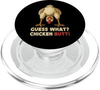 Guess What Chicken Butt Meme Funny Chicken Farmer PopSockets PopGrip para MagSafe