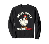 Guess What Chicken Butt Meme Funny Chicken Farmer Sudadera