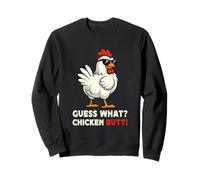 Guess What Chicken Butt Meme Funny Chicken Farmer Sudadera