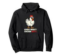 Guess What Chicken Butt Meme Funny Chicken Farmer Sudadera con Capucha