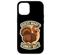 Guess What Turkey Butt Funny Thanksgiving Joke Kids Quote Carcasa para iPhone 12/12 Pro
