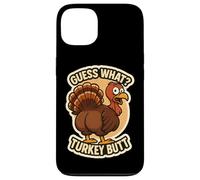 Guess What Turkey Butt Funny Thanksgiving Joke Kids Quote Carcasa para iPhone 13