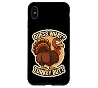 Guess What Turkey Butt Funny Thanksgiving Joke Kids Quote Carcasa para iPhone XS MAX