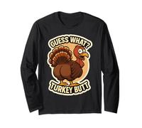 Guess What Turkey Butt Funny Thanksgiving Joke Kids Quote Manga Larga
