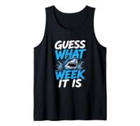 Guess What Week it is - Cool Cartoon Shark Graphic Camiseta sin Mangas